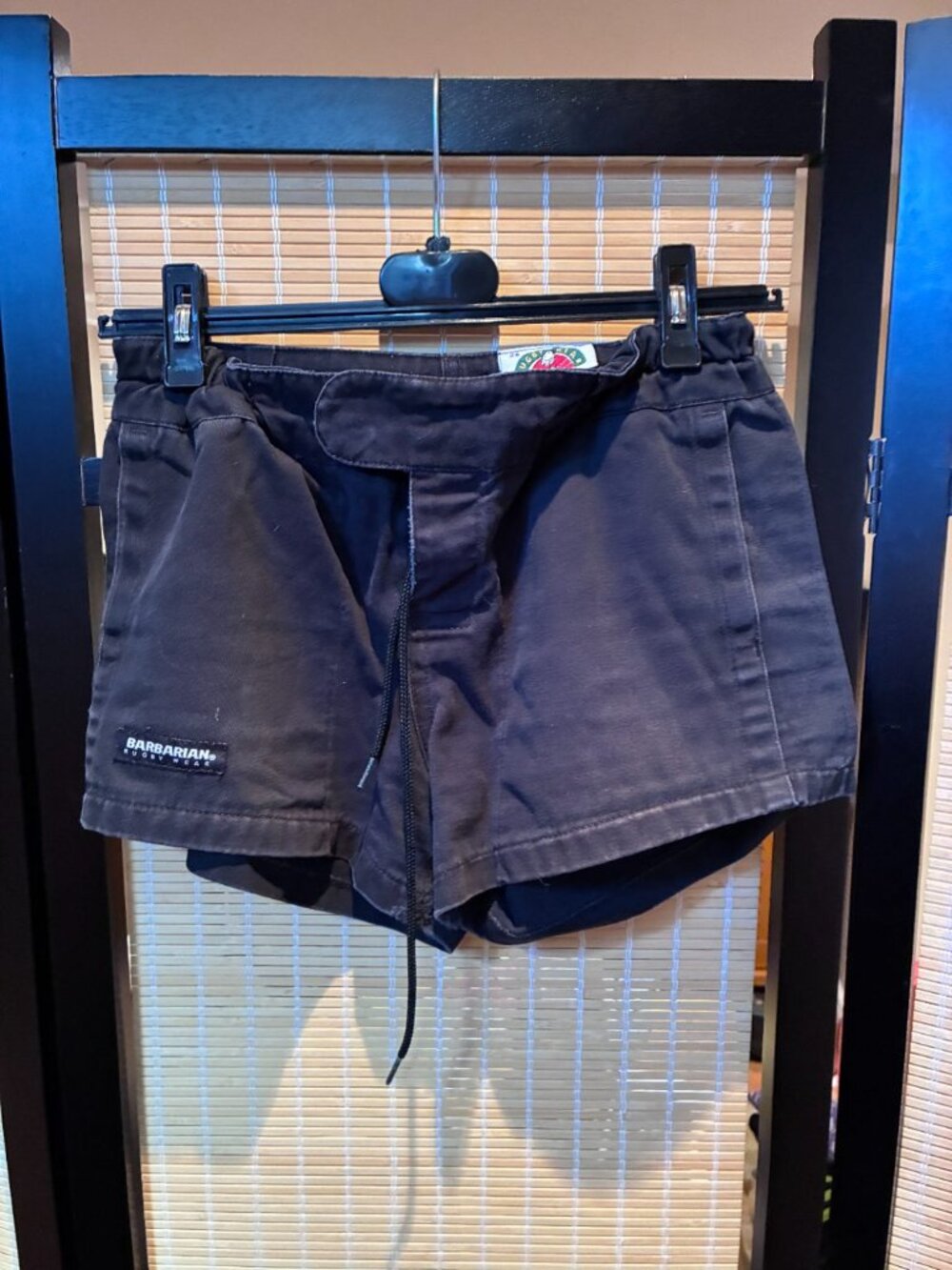 Barbarian Rugby Wear Navy Canvas Shorts Made in Canada W28